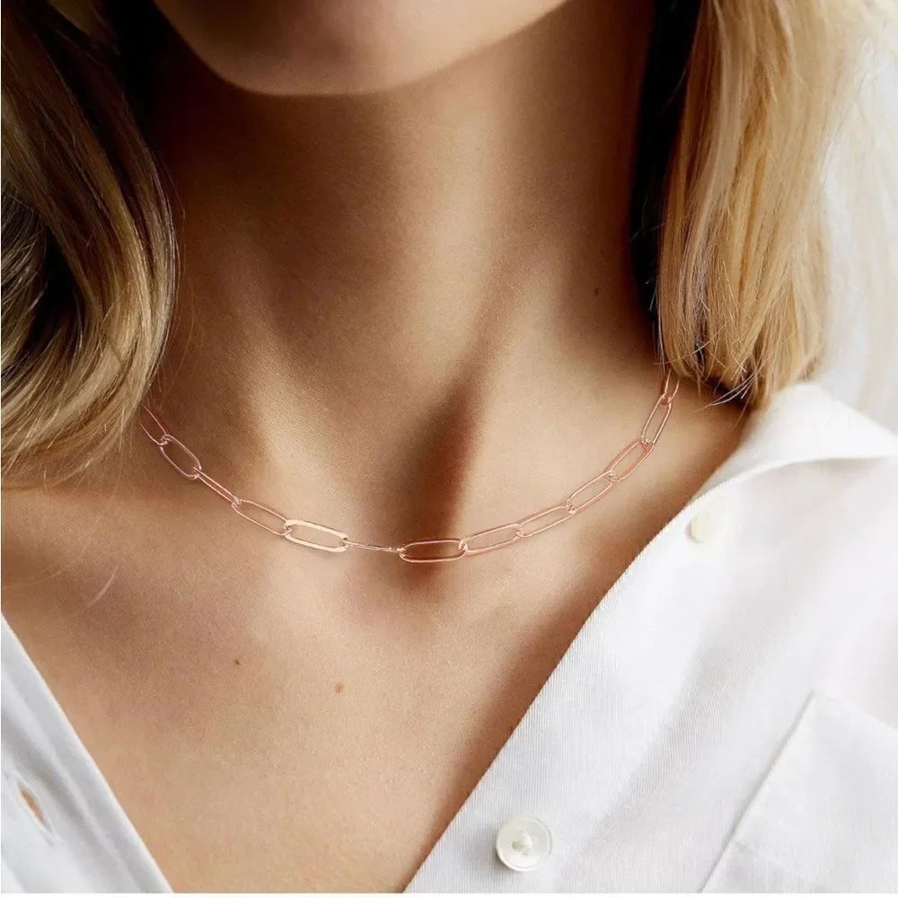 Rose Gold Monogram Initial Layered Necklaces - Picture 4 of 4